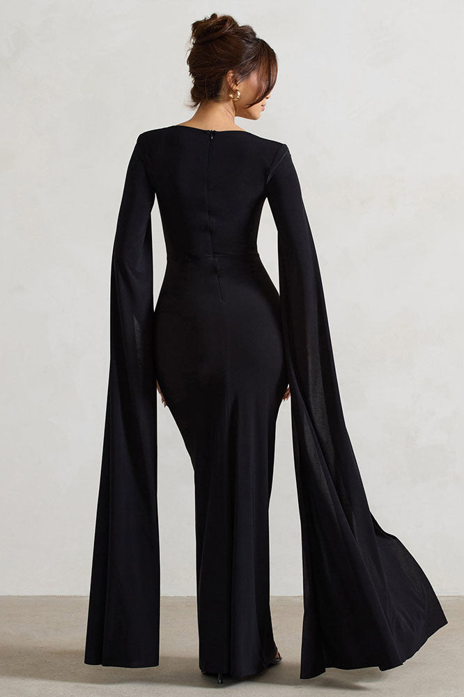 Queen's Cape - Slit Dress