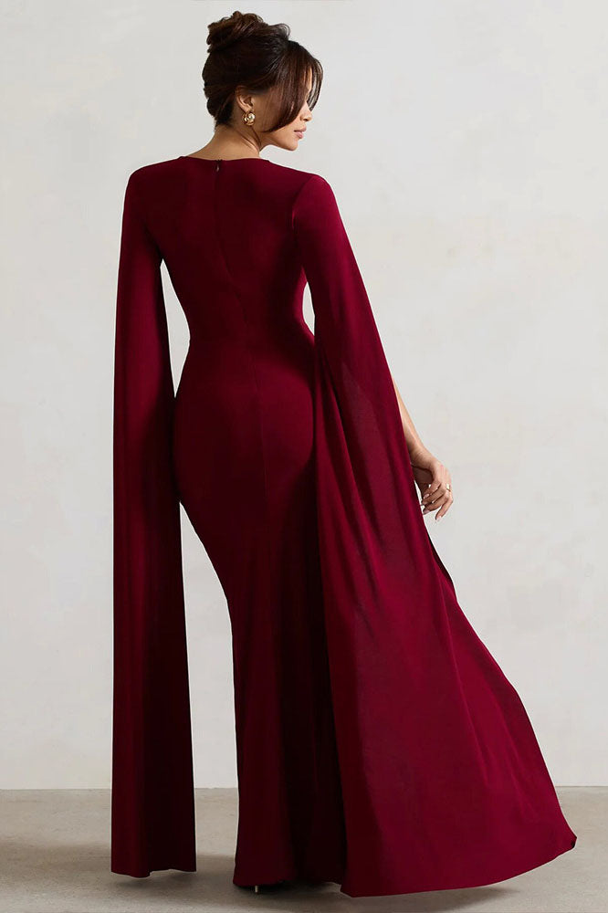 Queen's Cape - Slit Dress