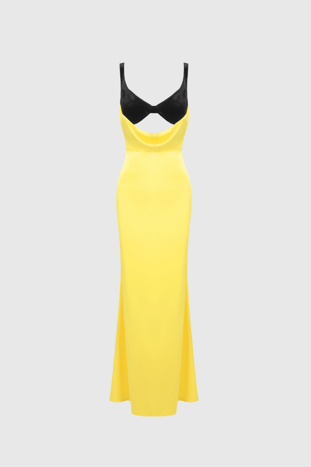 Alwyn Cutout Cowl Neck Satin Maxi Dress