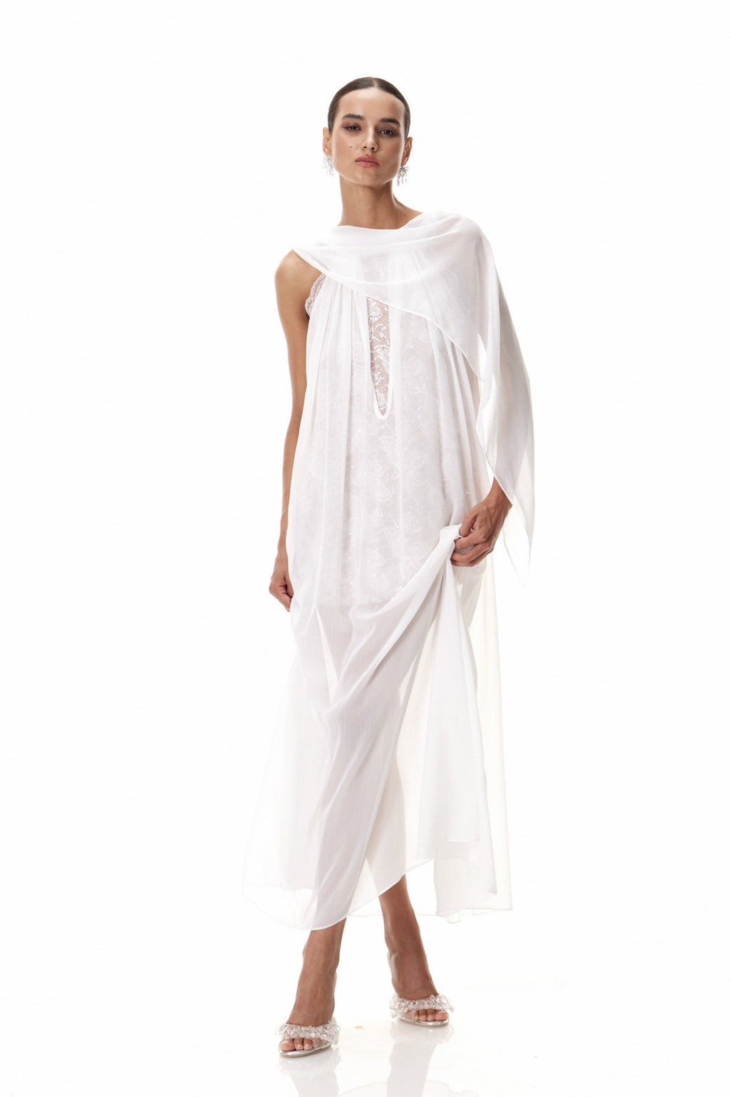 Claudie Shawl Sequin Maxi Dress