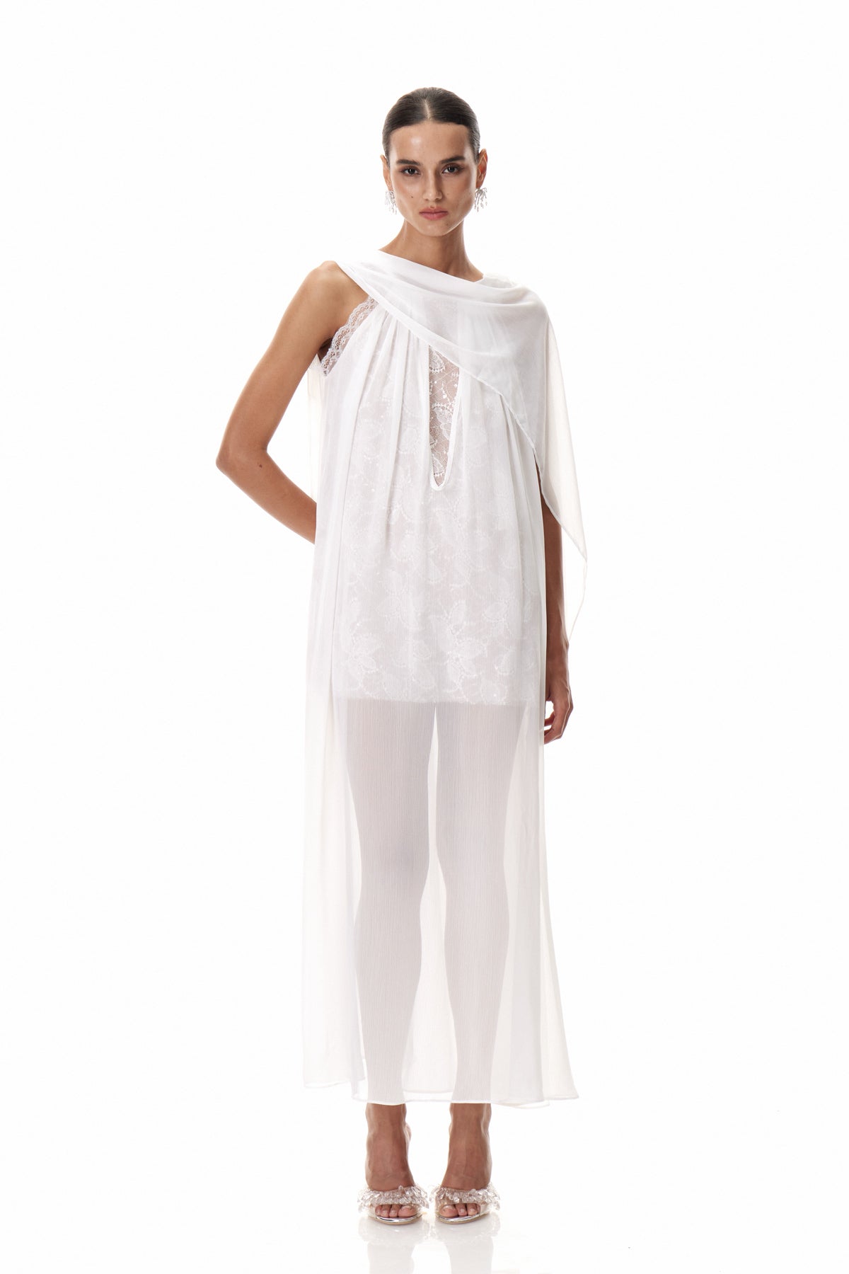 Claudie Shawl Sequin Maxi Dress