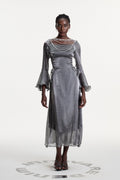 Conchobar Chain Ruffle Maxi Dress
