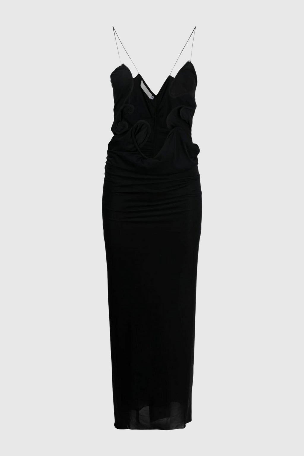 Mohamad Halter Neck Backless Cutout Maxi Dress