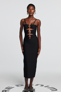 TessaCutout Spaghetti Maxi Dress
