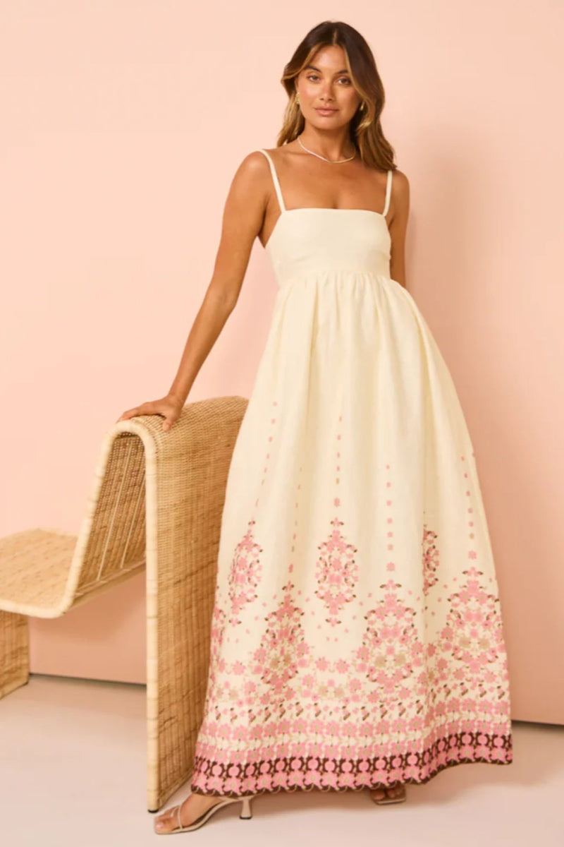 Playful Floral  Maxi Dress